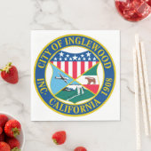 イングルウッドカリフォルニアシティシール スタンダードランチョンナプキン (インサイチュ)