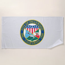 イングルウッドカリフォルニアシティシール ビーチタオル