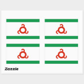 イングーシェティアの旗 長方形シール (シート)