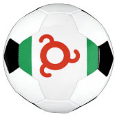 イングーシ共和国の旗 サッカーボール (回転)