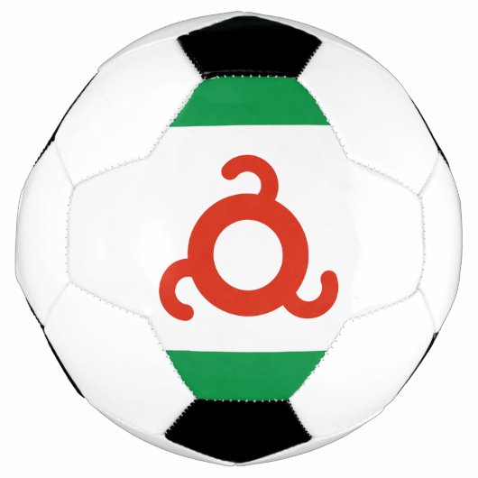 イングーシ共和国の旗 サッカーボール (正面)