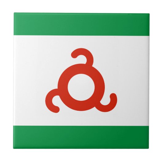 イングーシ共和国の旗 タイル (正面)