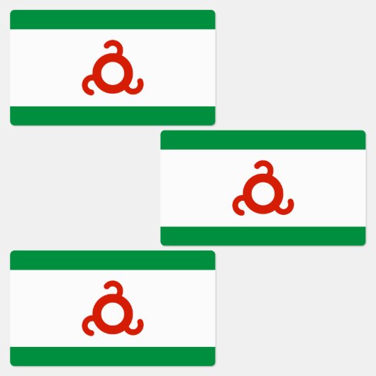 イングーシ共和国の旗 ラベル (グループ)
