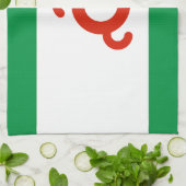 イングーシ共和国旗 キッチンタオル (折り畳み)