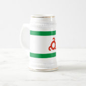 イングーシ共和国旗 ビールジョッキ (正面左)