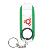 イングーシ国旗 キーホルダー栓抜き (正面)