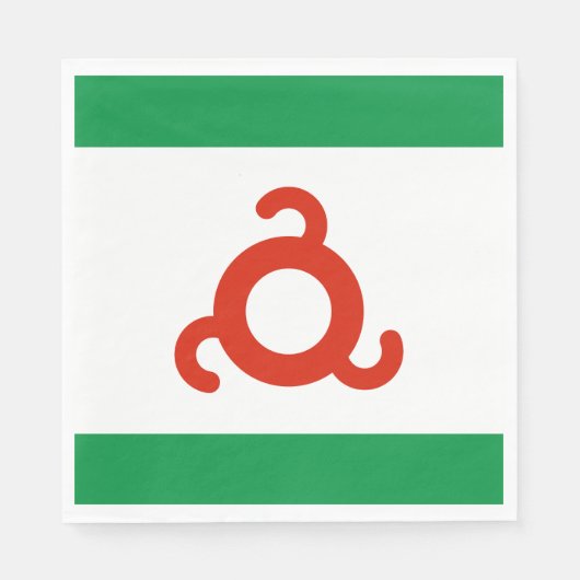 イングーシ国旗 スタンダードランチョンナプキン (正面)