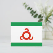 イングーシ国旗 ポストカード (スタンド正面)