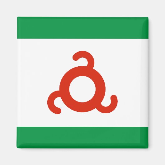 イングーシ国旗 マグネット (正面)