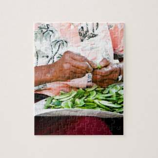 インゲンマメの女性 ジグソーパズル
