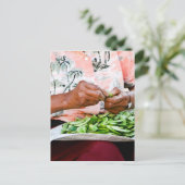 インゲンマメの女性 ポストカード (スタンド正面)