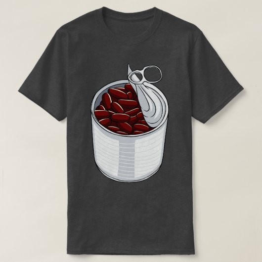 インゲン豆の焼いた缶 Tシャツ (デザイン正面)