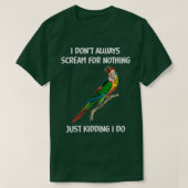 インコおもしろいギフトのオウム Tシャツ (デザイン正面)
