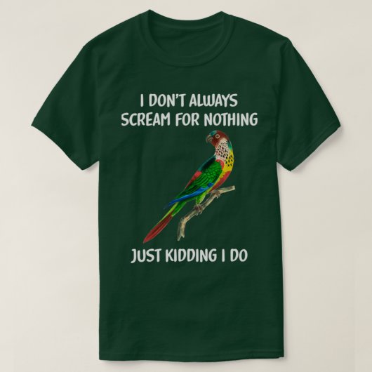 インコおもしろいギフトのオウム Tシャツ (デザイン正面)