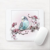 インコおよび桜のマウスパッド マウスパッド (マウス)
