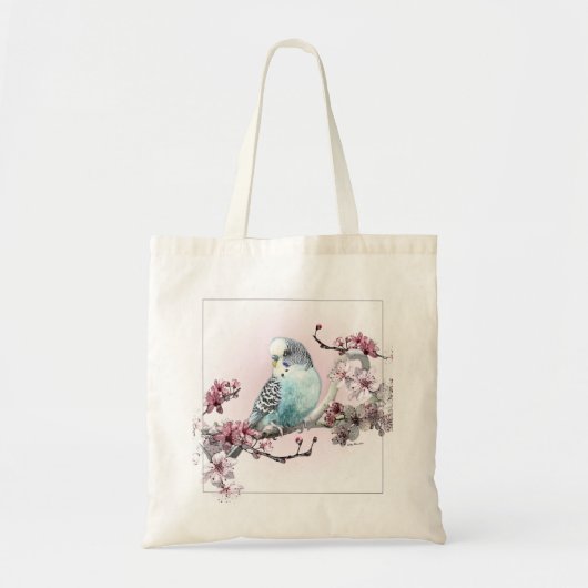 インコおよび桜-トートバック トートバッグ (正面)