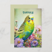 インコとヤナギ サンキューカード (正面/裏面)