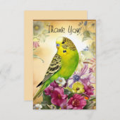 インコとヤナギ サンキューカード (正面/裏面)