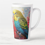 インコと花 カフェラテマグ (右)