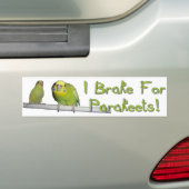 インコにブレーキを与えて下さい バンパーステッカー (車上)