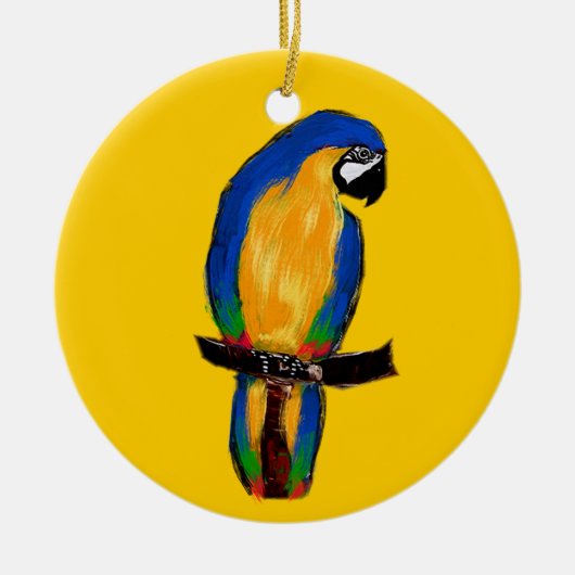インコのオーナメント セラミックオーナメント (正面)