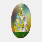 インコのクリスマスツリー セラミックオーナメント (右)