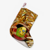 インコのクリスマス スモールクリスマスストッキング (正面 (吊り時))