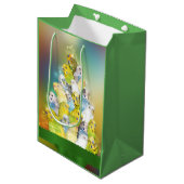 インコのクリスマス ミディアムペーパーバッグ (正面アングル)