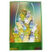 インコのクリスマス ミディアムペーパーバッグ (正面)