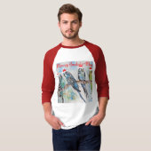 インコのクリスマス メリークリスマスインコ Tシャツ (正面フル)