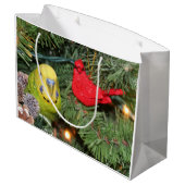 インコのクリスマス ラージペーパーバッグ (裏面アングル)