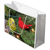 インコのクリスマス ラージペーパーバッグ (正面アングル)