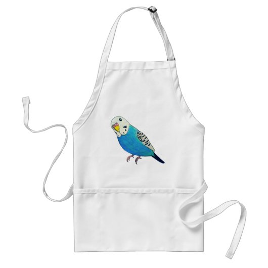 インコの絵 スタンダードエプロン (正面)