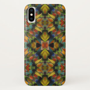インコの羽のフラクタルデザイン iPhone X ケース