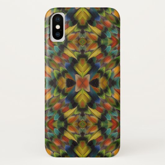 インコの羽のフラクタルデザイン Case-Mate iPhoneケース (裏面)