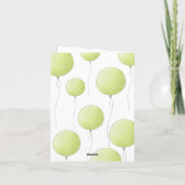 インコの誕生日折りたたみ感謝カード サンキューカード (裏面)