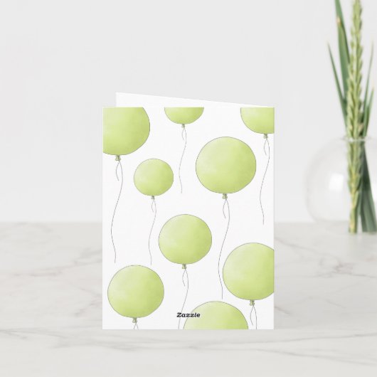 インコの誕生日折りたたみ感謝カード サンキューカード (裏面)