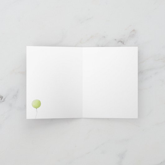 インコの誕生日折りたたみ感謝カード サンキューカード (内部)