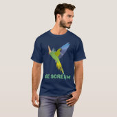 インコの"アイスクリーム" Tシャツ (正面フル)