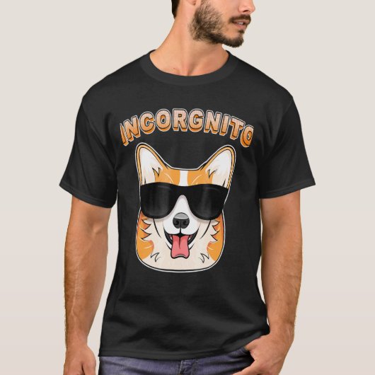 インコグニートコーギー犬Tシャツパロディ Tシャツ (正面)
