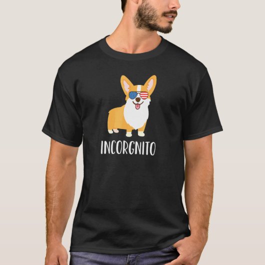 インコグニート サングラス コーギー Tシャツ (正面)