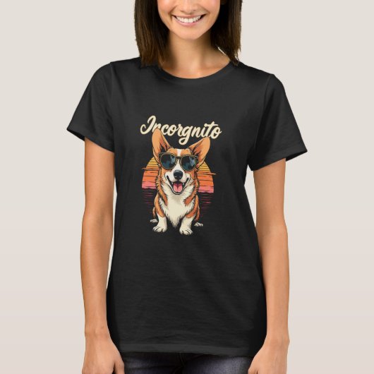 インコグニート・ファニー・コーギー Tシャツ (正面)