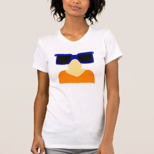 インコグニート・マスタッシュ&メガネ 女性用ジェルシーハーフTシャツ Tシャツ