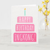 インコン誕生日カード カード (黄色い花)