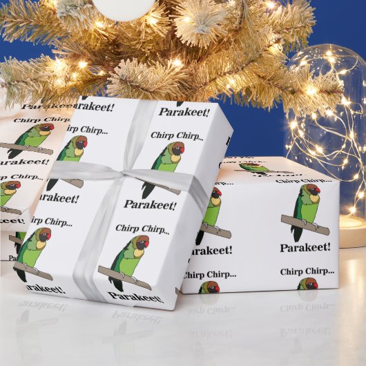 インコ好き ラッピングペーパー (クリスマス)