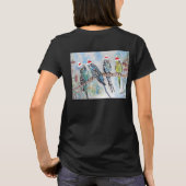 インコ オウム 小インコ 女性用 面白い クリスマス Tシャツ (裏面)