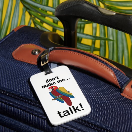 インコ オウム 私に面白いことを言わせないで 旅行 ラゲッジタグ (正面インサイチュ1)