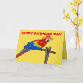 インコ カード (黄色い花)