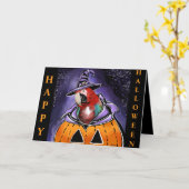 インコ カード (黄色い花)