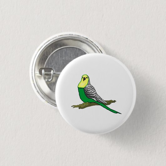 インコ 缶バッジ (正面&裏面)